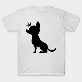 Chihuahua Royalty Silhouette in its Crown T-Shirt